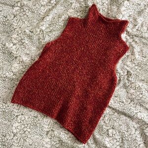 MaxMara | Sweater Knit Sleeveless Mockneck Tank | Size M/L